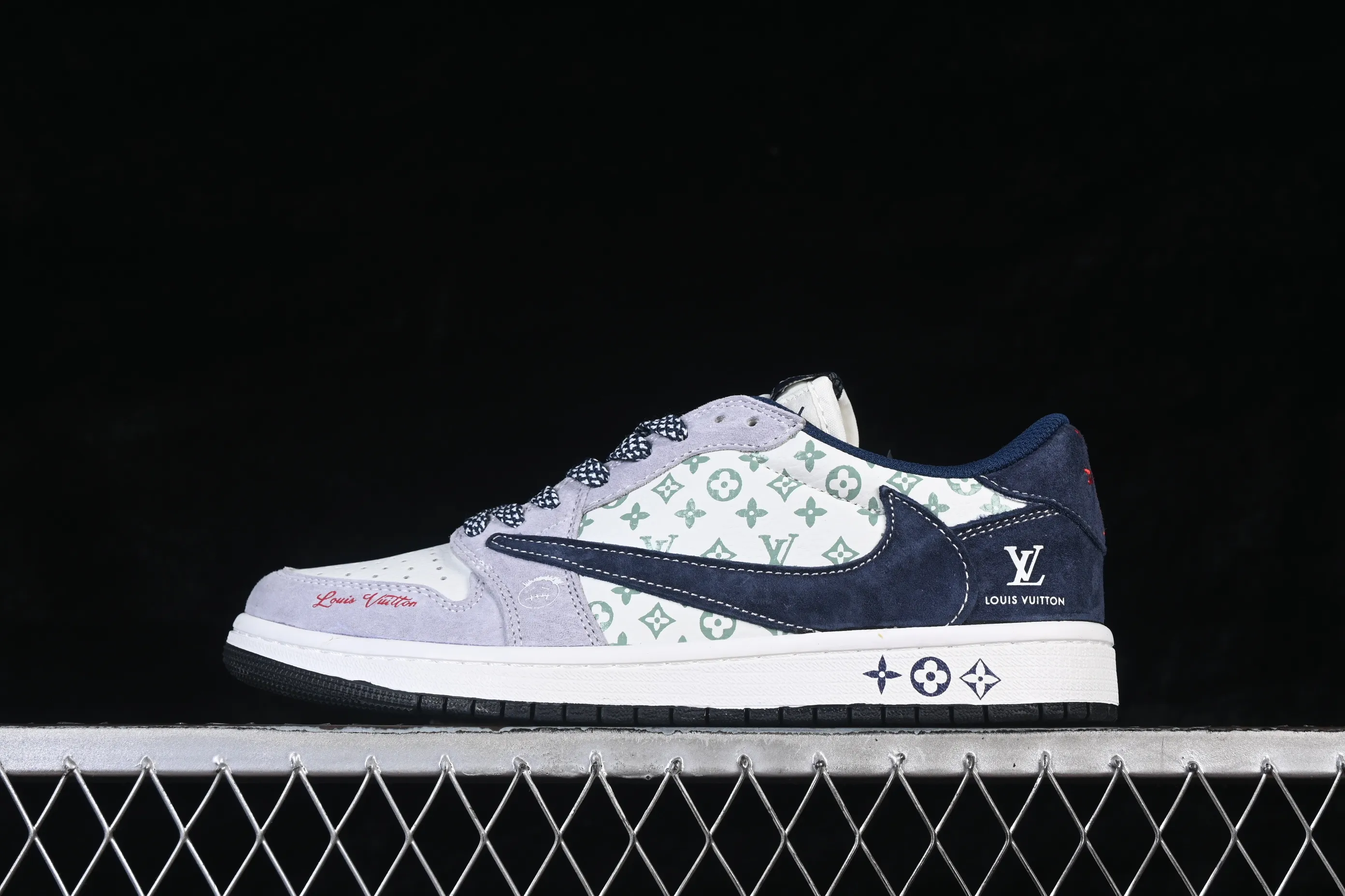 All Categories Air Jordan Jordan Series Basketball Shoes Air Jordan 1 Low High-end Customized Low-top Shoes Travis Scott x Fragment Design x Air Jordan 1 Low OG SP AJ1 Joe 1 Joint Gray and Blue Pig Eight Faces Low-top Cultural and Casual Shoes DZ5899-035